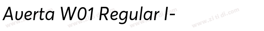 Averta W01 Regular I字体转换